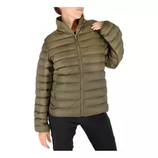 Campera Puffer Hifel Sin Capucha Mujer Verde On Sports