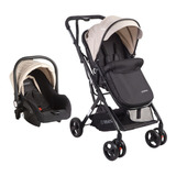 Coche De Paseo Travel System Bebesit Travel System Vox Beige Con Chasis Color Negro