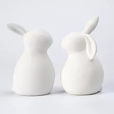 Conejo Blanco De Cerámica, Decoraciones Navideñas De ...