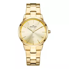 Relógio Backer Feminino Dourado Social 3670145f Kit Original