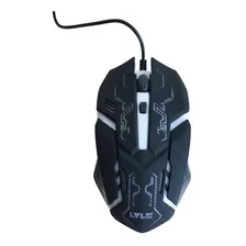 Mouse Gamer Con Luces Multicolor Color Negro