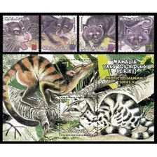 Fauna - Mamíferos Protegidos - Malasia - Serie + Block Mint