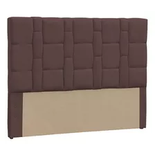 Cabeceira Casal King Carlotta 195 Cm Suede Marrom - D'monega Cor Marrom