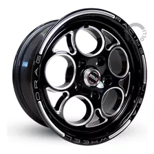 Par De Rodas Weld Magnum 15x4 Ou 15x7 4x100 5x114 Gol Opala Cor Preto Diamante Tala 7 5x114