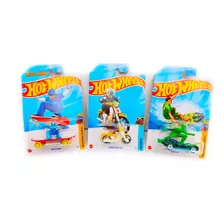 Hot Wheels Paquete De 3 Carritos Patinetas Y Moto