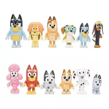 12 Figuras De Juguete Bluey Y Bingo 6-10 Cm (envio Gratis)