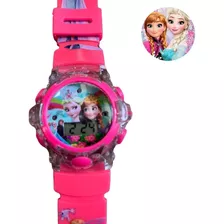 Relógio Meninas Frozen Infantil Rosa Disney Luz Música Top