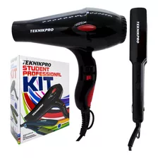 Kit Plancha + Secador De Pelo Profesional Teknikpro Student