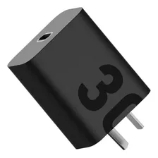 Cargador + Cable Usb C Carga Extra Rapida 220v Potencia 30w Color Negro