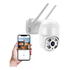 Câmera De Segurança Wi-fi Smart Camera Abq-a8 Camera De Seguranca Com Resolução De 2mp Visão Nocturna Incluída Branca