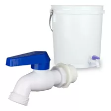 Llave Esfera Pvc Jardín Botes, Cubetas, Contenedor Blanca 