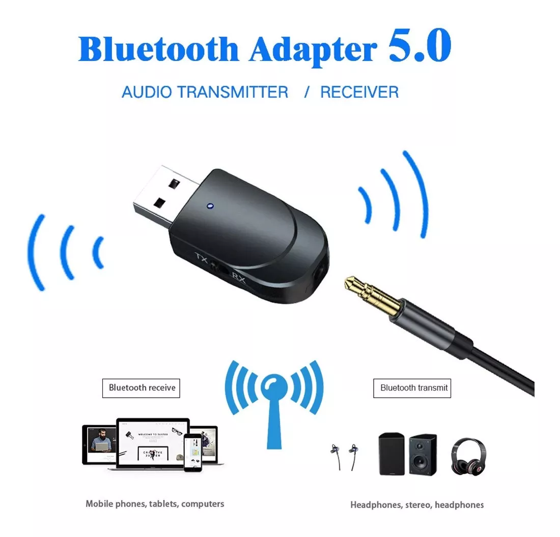 Transmisor Receptor Audio Bluetooth 5 Usb Tv Auto Aux Tx/rx