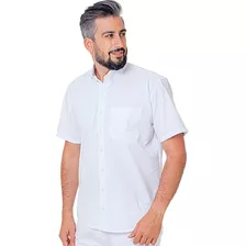 Camisa Masculino Branca Manga Curta - Kit 2 Peças