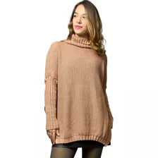 Poncho Feminino Tricô Blusa De Frio Croche Manga Longa Punho