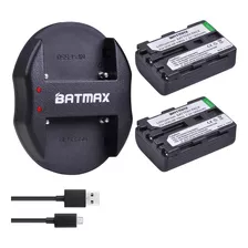 Batmax® 2 Baterías Recargables Np-fm50 ( Mah) + Cargador .