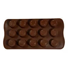 Forma Silicone Chocolate Bombom Sabonete Vela Biscoito Antia Cor Redonda