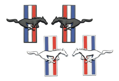 Mustang Emblemas Laterales Metlicos, Caballo 2 Piezas Foto 4