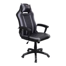 Silla De Escritorio Seats And Stools Fire Gamer Ergonómica Negra Y Gris Con Tapizado De Cuero Sintético