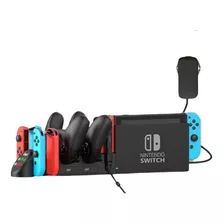 Base Doble Cargador Controles Nintendo Switch Tipo C