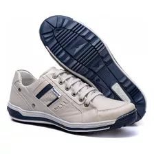 Tenis Sapatenis Casual Em Couro Legitimo Ranster Confortavel