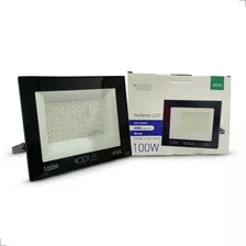 Refletor Led Aprova D'água 100w 6500k Bivolt 6000lm Ip65 Cor Da Carcaça Preto Cor Da Luz 6500k - Branco Frio 110v/220v