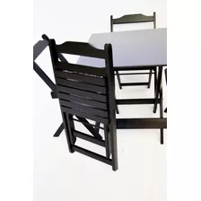 Conjunto De Mesa Dobravel 70x70 Com 4 Cadeiras De Bar 