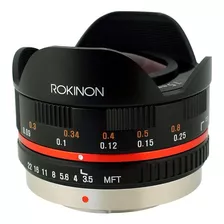 Lente Rokinon Fe75mft-b 7.5mm F3.5 Umc Micro Cuatro Tercios