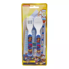 Set Cubiertos Paw Patrol Skye Tenedor + Cuchara Bebe Y Niñas