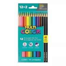 Lápis De Cor Multicolor Ecolápis Super Kit 14u