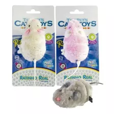 Rato Brinquedo Para Gato Ratinho De Corda Com Pelúcia