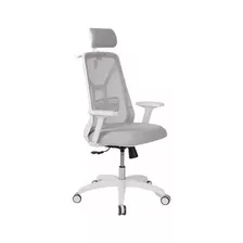 Sillon Ergonómico Tokio Blanco Con Cabezal Brazos Perchacu