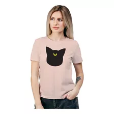 Polera Mujer Sailor Moon Luna 100% Algodón Orgánico Se4