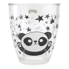 Caneca Vidro Estampada 350ml Com Alça - Panda 