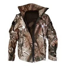 Campera Softshell Tricapa Campinox Camu Real 3d Impermeable