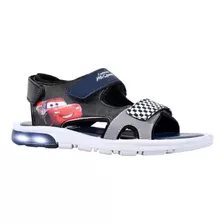 Sandalias Con Luces Cars Rayo Mc Queen Abrojos Velcro 1023