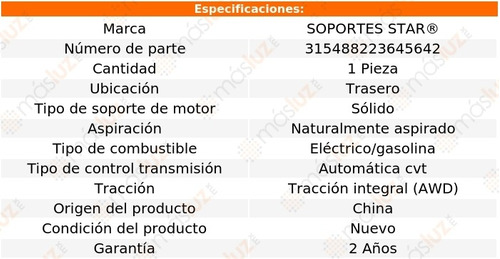 1) Soporte Motor Tras Lexus Ls600h 5.0l 8 Cil 08/09 Foto 2