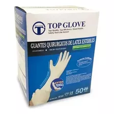 Guantes Quirúrgicos De Latex Estériles Top Glove Talla 8