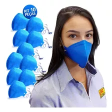 Kit 10 Máscaras Proteção Respiratória N95 Pff2 Sem Válvula