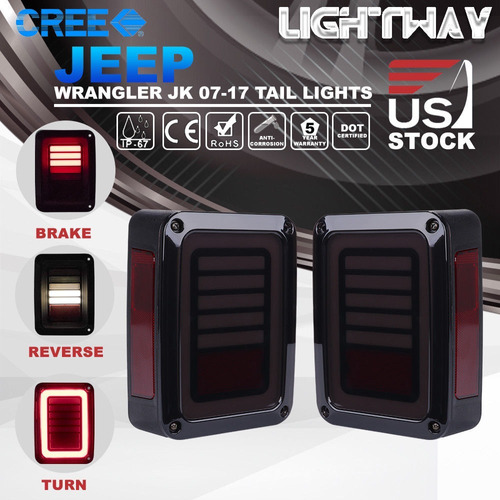 Par Led Luces Traseras Jeep Wrangler Jk Set Freno Calaveras Foto 2