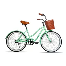 Bicicleta De Paseo Femenina Black Panther Vintage Cruiser 2020 R26 Único 1v Freno Contrapedal Color Turquesa Con Pie De Apoyo