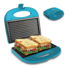 Sanduchera Grill Azul Turquesa