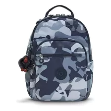 Mochila Backpack Kipling Seoul S Prt Chica Original Cool Camo Grey