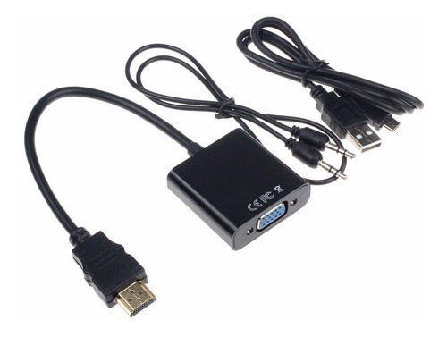 Cable Adaptador Hdmi A Vga Activo Usb Ps4 1080p Con Audio