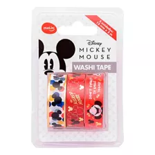 Kit 3 Washi Tape Fita Adesiva Durex Mickey Decorada Planner