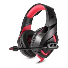 Audífonos Gamer Onikuma K1-b Black Y Red Con Luz Led