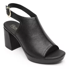 Sandalia De Tacón Flexi Para Mujer Estilo 122703 Negro