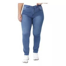 Jeans Mujer Chupin Elastizado Talles Grandes Especiales Gris