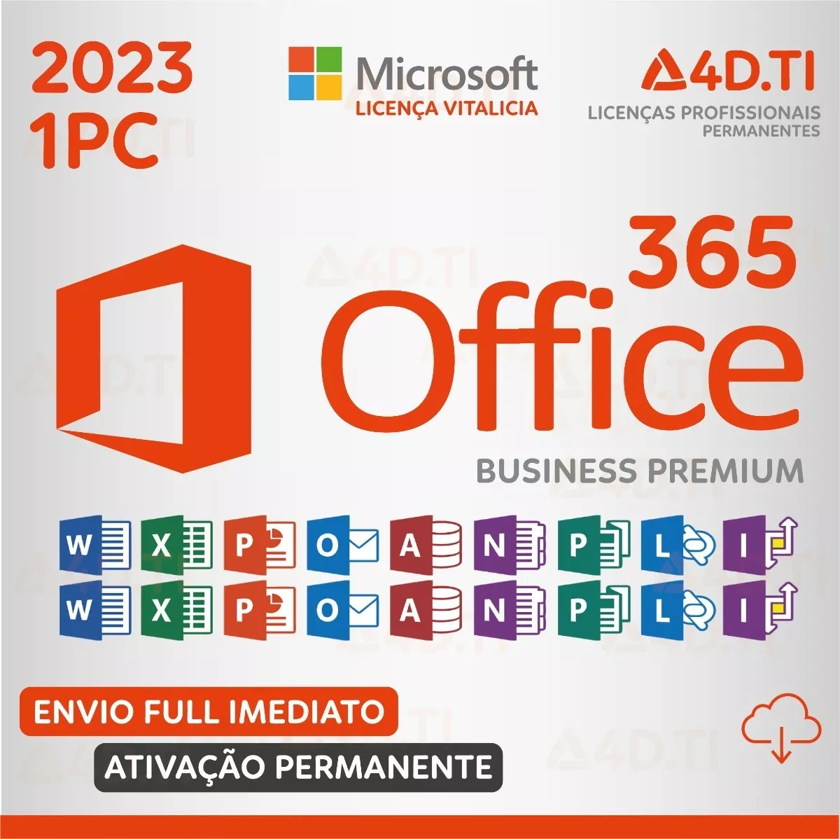 Licença Microsoft Office 365 Profissional Vitalicio E-agora