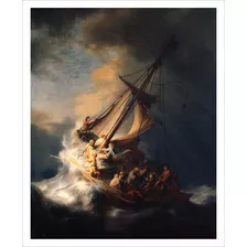 Lamina La Tormenta En El Mar De Galilea Rembrandt 55x68 Cm.