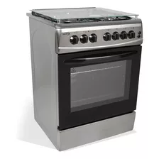 Cocina Delne 4 Hornallas Gas Acero Inox. Termocupla 60cm